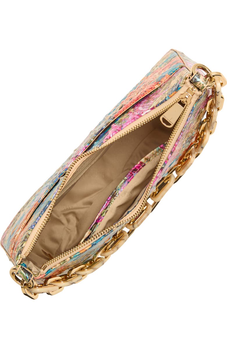 Brahmin Mod Esme Floral Croc Embossed Leather Shoulder Bag, Alternate, color, Lasso