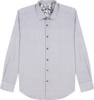 Robert Graham Cheslyn Geometric Print Stretch Cotton Button-Up Shirt