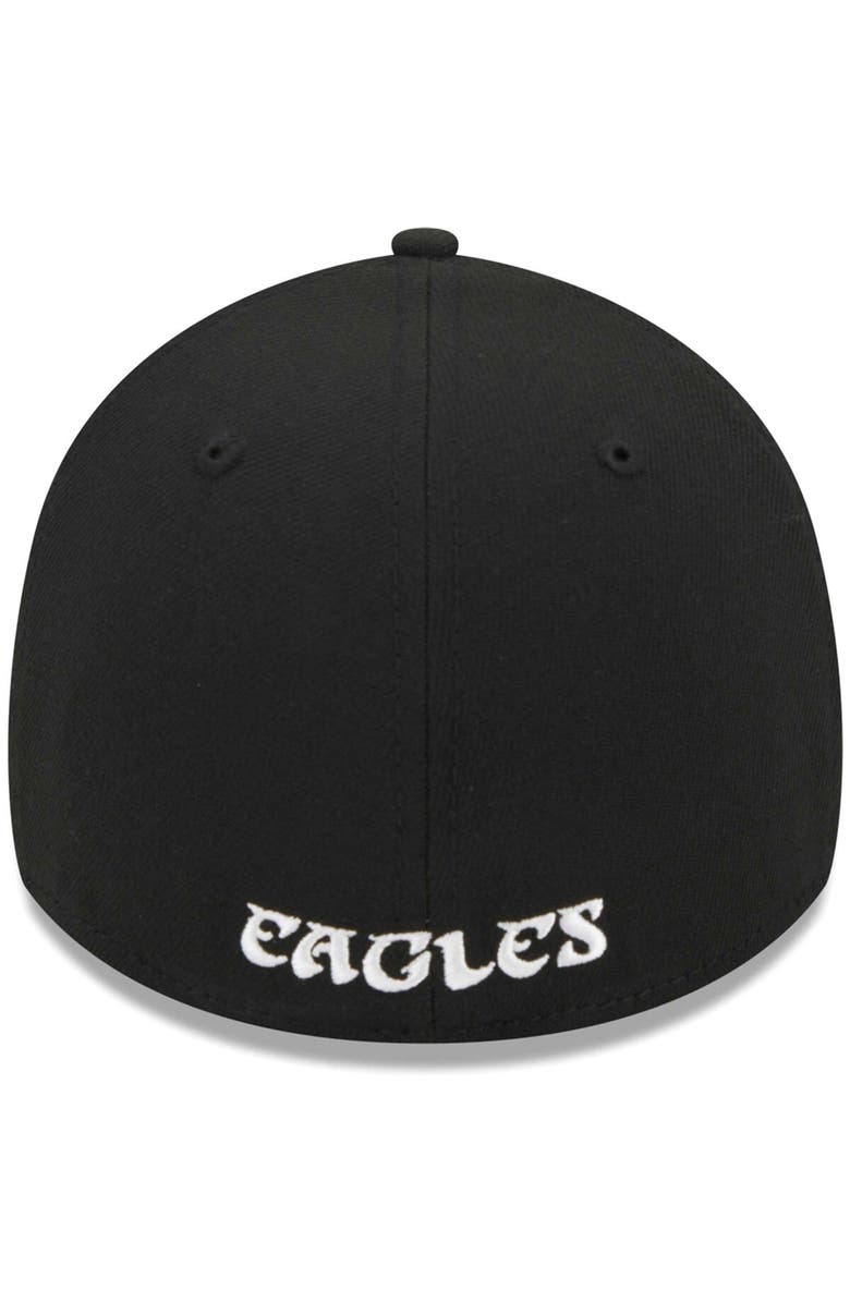 New Era Men's New Era Black Philadelphia Eagles Throwback Main 39THIRTY Flex Hat, Alternate, color,