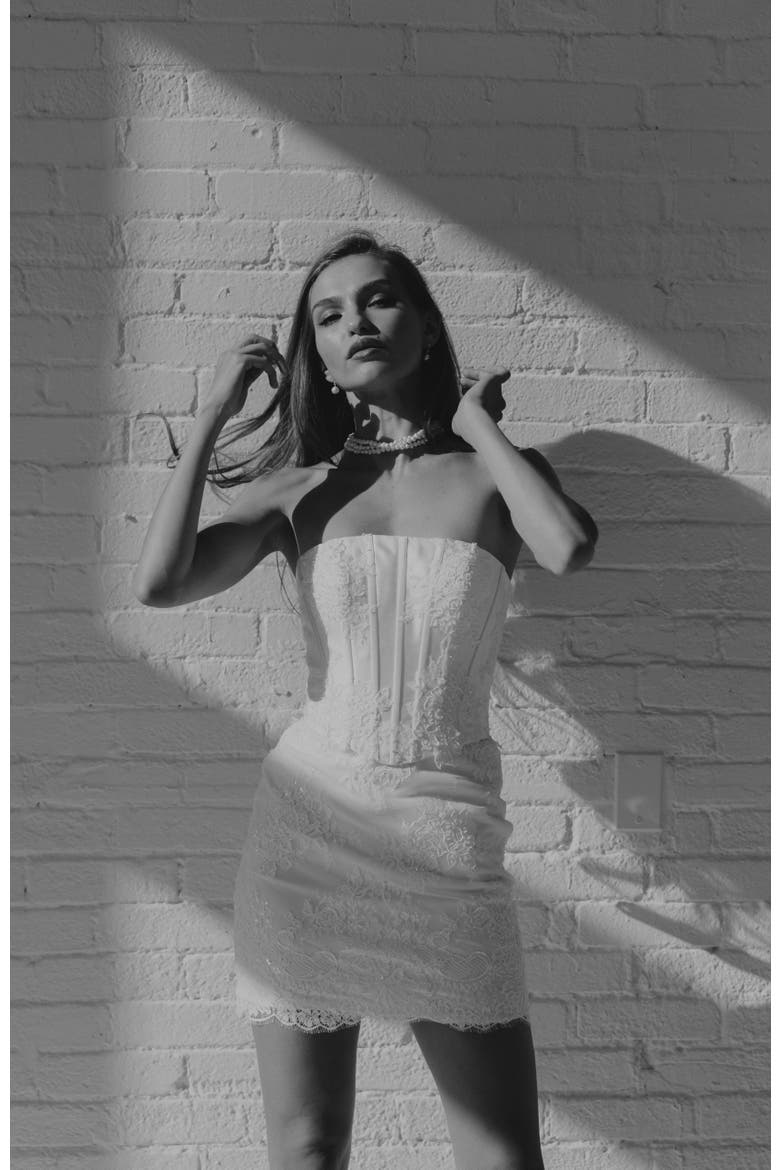 Esme Mini Dress, Alternate, color, Ivory