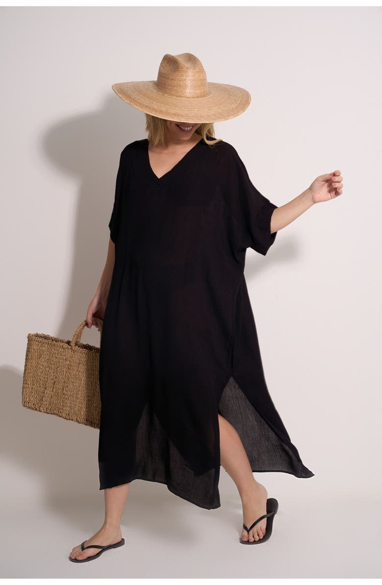 Gottex Beach Life Solid Perfect Long Tunic Cover-Up, Alternate, color,