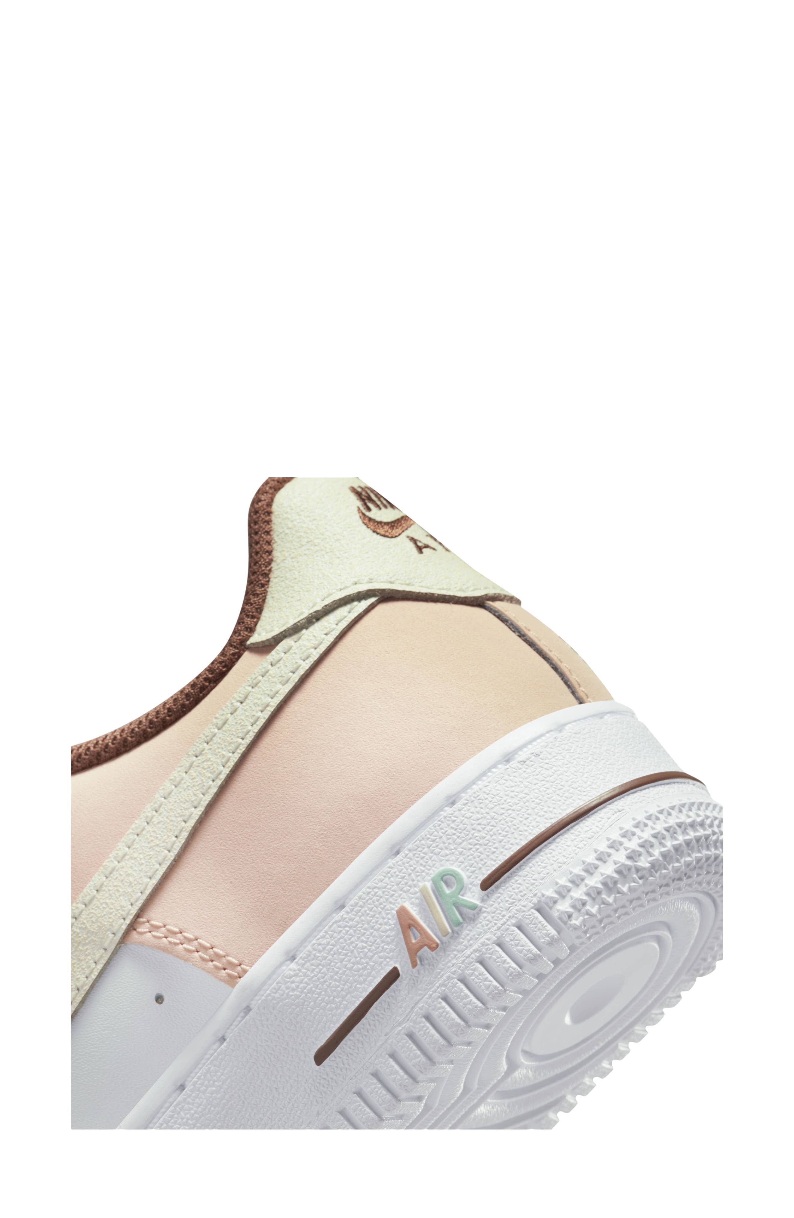 Air Force 1 LV8 Sneaker, Alternate, color, WHITE/ MINT/ ORANGE/ MILK