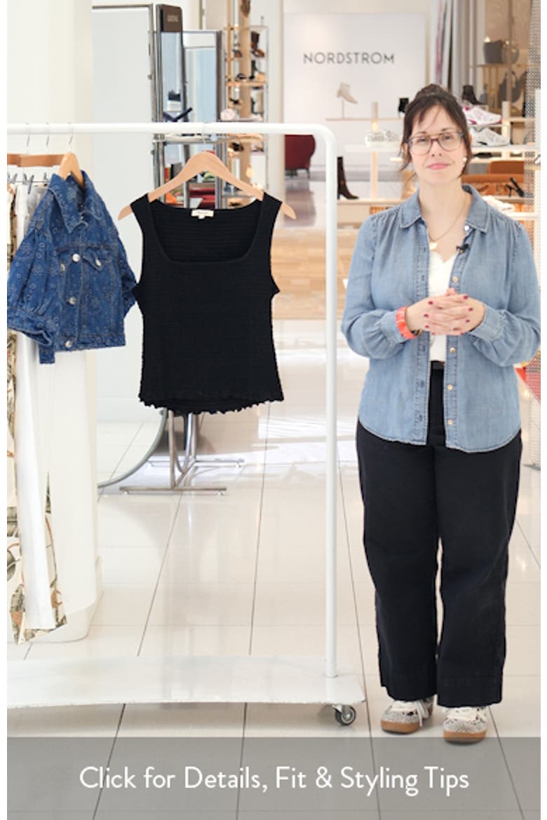 Smocked Square Neck Tank video