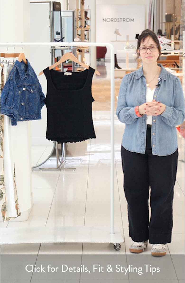 Smocked Square Neck Tank, sales video thumbnail
