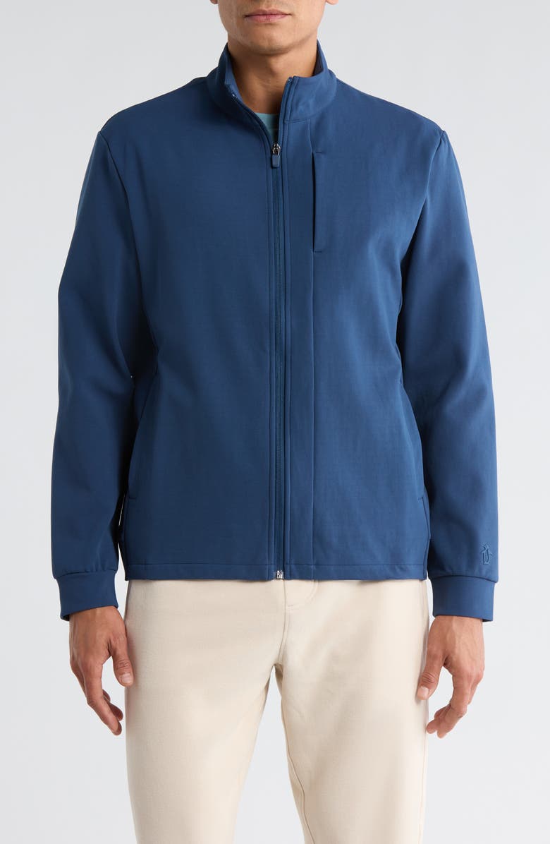 Original Penguin Micro Texture Full Zip Sweatshirt, Main, color, Insignia Blue