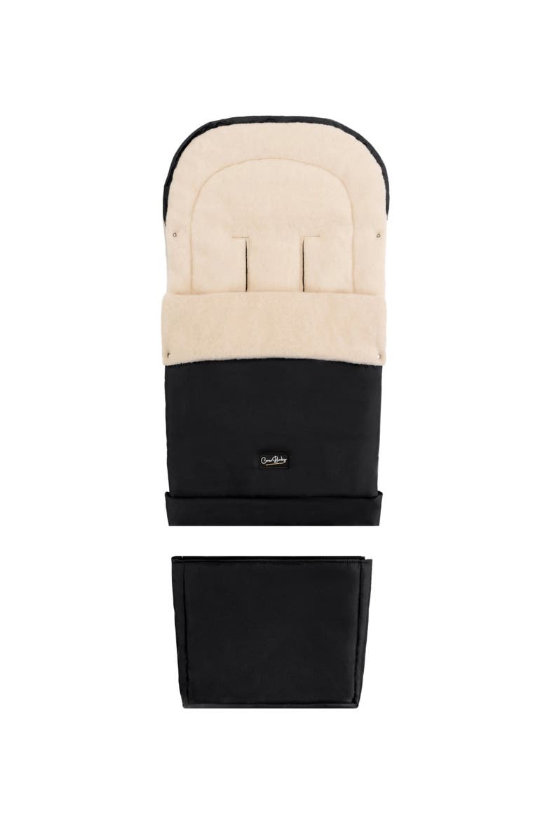 Scandinavian Organic Wool Adjustable Footmuff, Alternate, color, Black