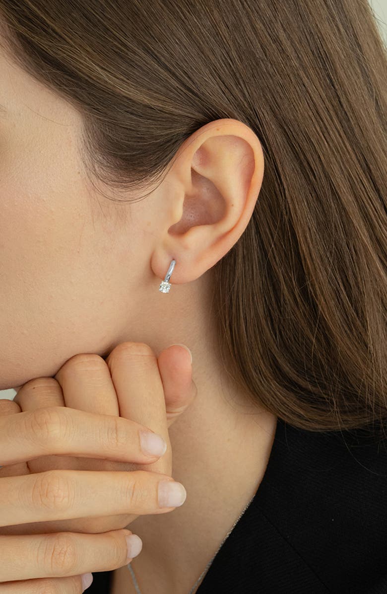 Bearfruit Jewelry Sterling Silver 18k Gold Plated Anastasia Huggies Delicate Minimal, Alternate, color, Silver