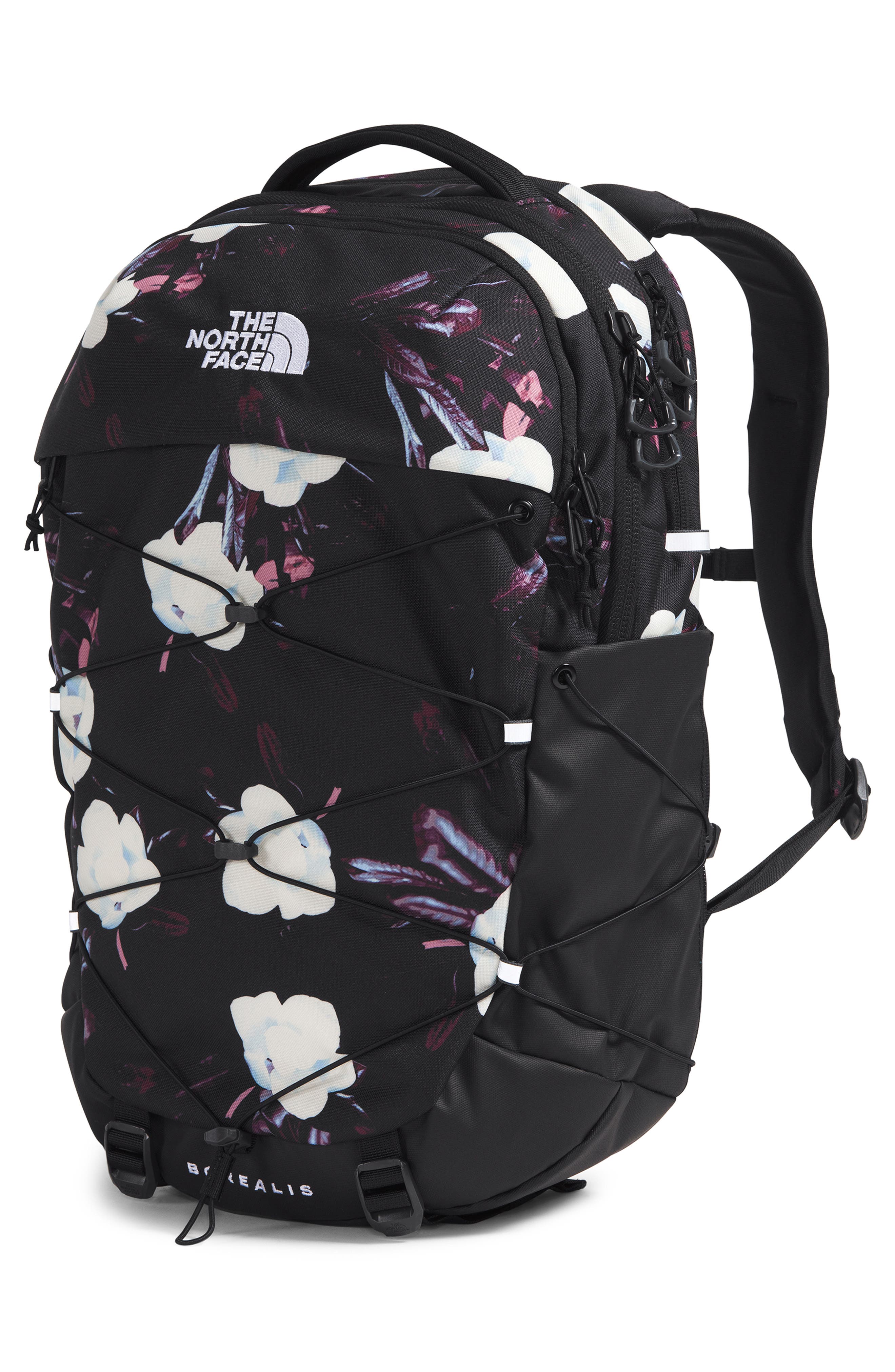 The North Face Borealis Water Repellent Backpack, Alternate, color, Tnf Black Winter Flowers Print