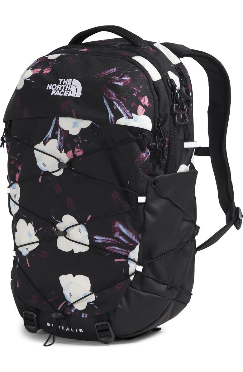 The North Face Borealis Water Repellent Backpack, Alternate, color, Tnf Black Winter Flowers Print