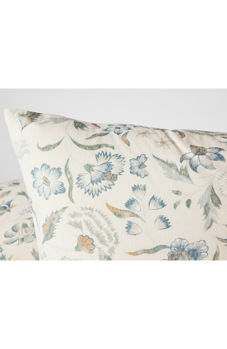 Coyuchi Viola Print Organic Cotton Sham, Alternate, color, Undyed/ Cerulean