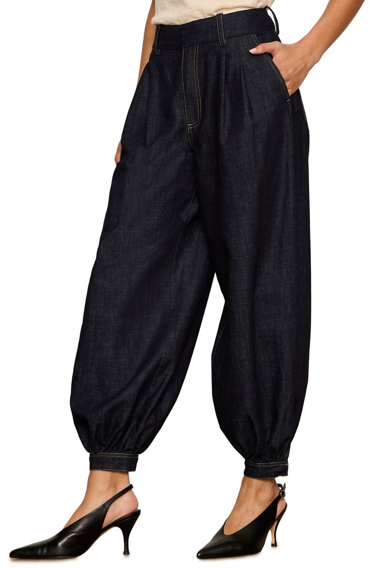 Balloon Denim Pants, Alternate, color, SLOW MOTION BLUE