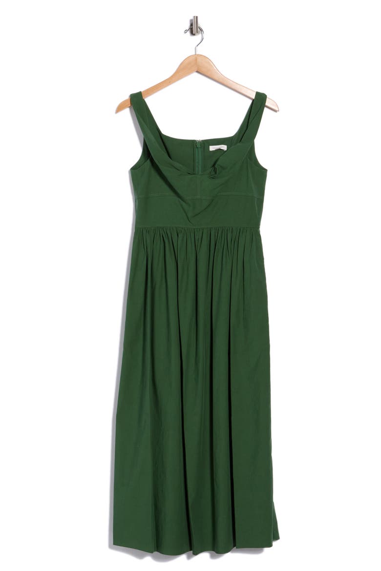 Fit & Flare Midi Dress, Main, color, EMERALD