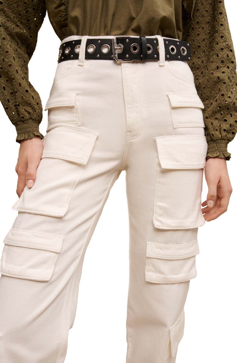 maje Pocketo Cargo Pants, Alternate, color, White