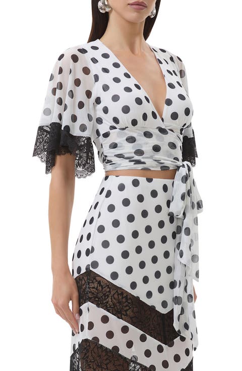 Arlington Mesh Wrap Crop Top