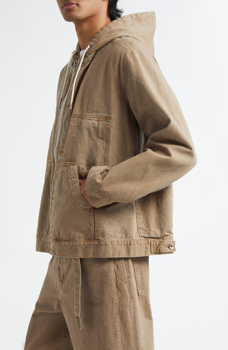 Sacai Denim Zip Hoodie, Alternate, color, 