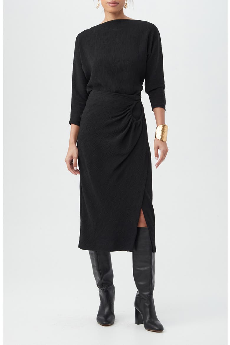Abiba Midi Skirt, Main, color, BLACK