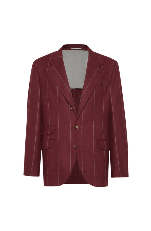 Brunello Cucinelli Deconstructed Cavallo Blazer In Red