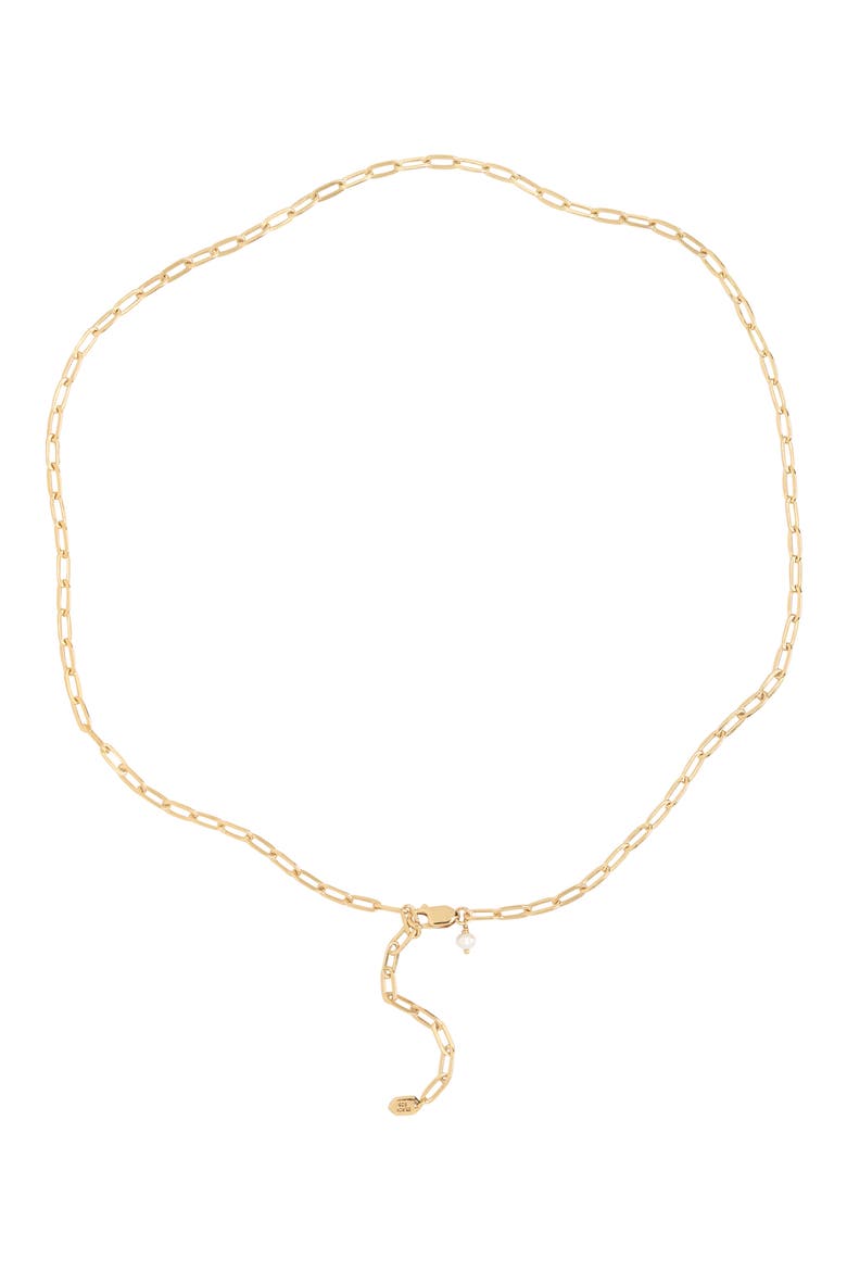 Gemma Freshwater Pearl Chain Bracelet, Main, color, GOLD