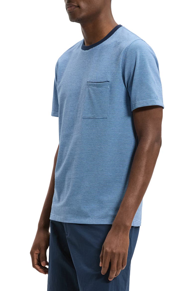 Bird's Eye Ringer T-Shirt, Alternate, color, CRISP BLUE MULTI - 2RP
