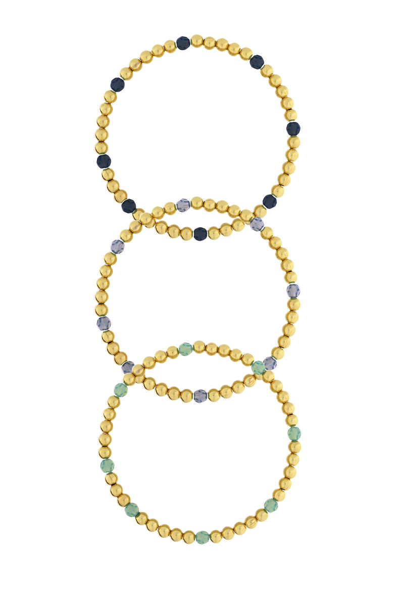 Emma Rae Women's 14K Gold Filled Dainty Accent Gemstone Bracelet, Alternate, color, Black