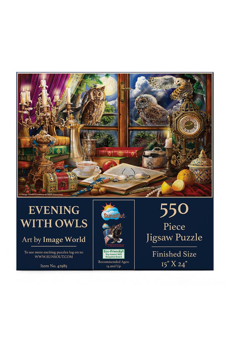 Evening with Owls 550 piece Jigsaw Puzzle for Adults, Alternate, color, Multicolor