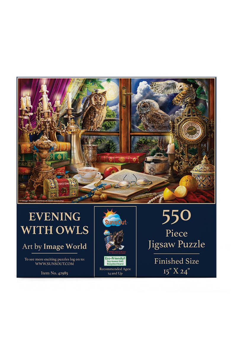 Sunsout Evening with Owls 550 piece Jigsaw Puzzle for Adults, Alternate, color, Multicolor