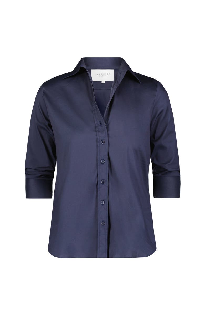 The Shirt by Rochelle Behrens The 3/4 Sleeve Icon Shirt, Alternate, color, Dark Navy