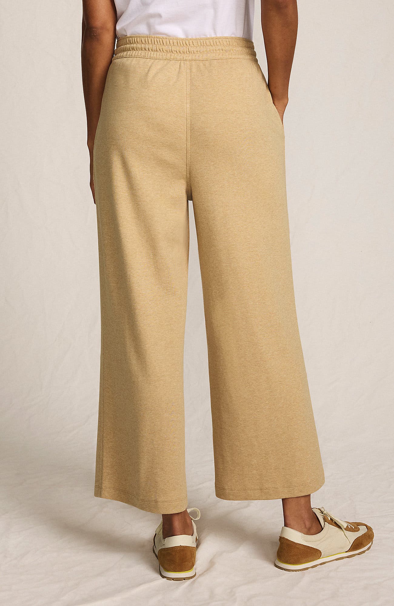Sport Knit Pull On Drawstring Wide Leg Crop Pants - image 4