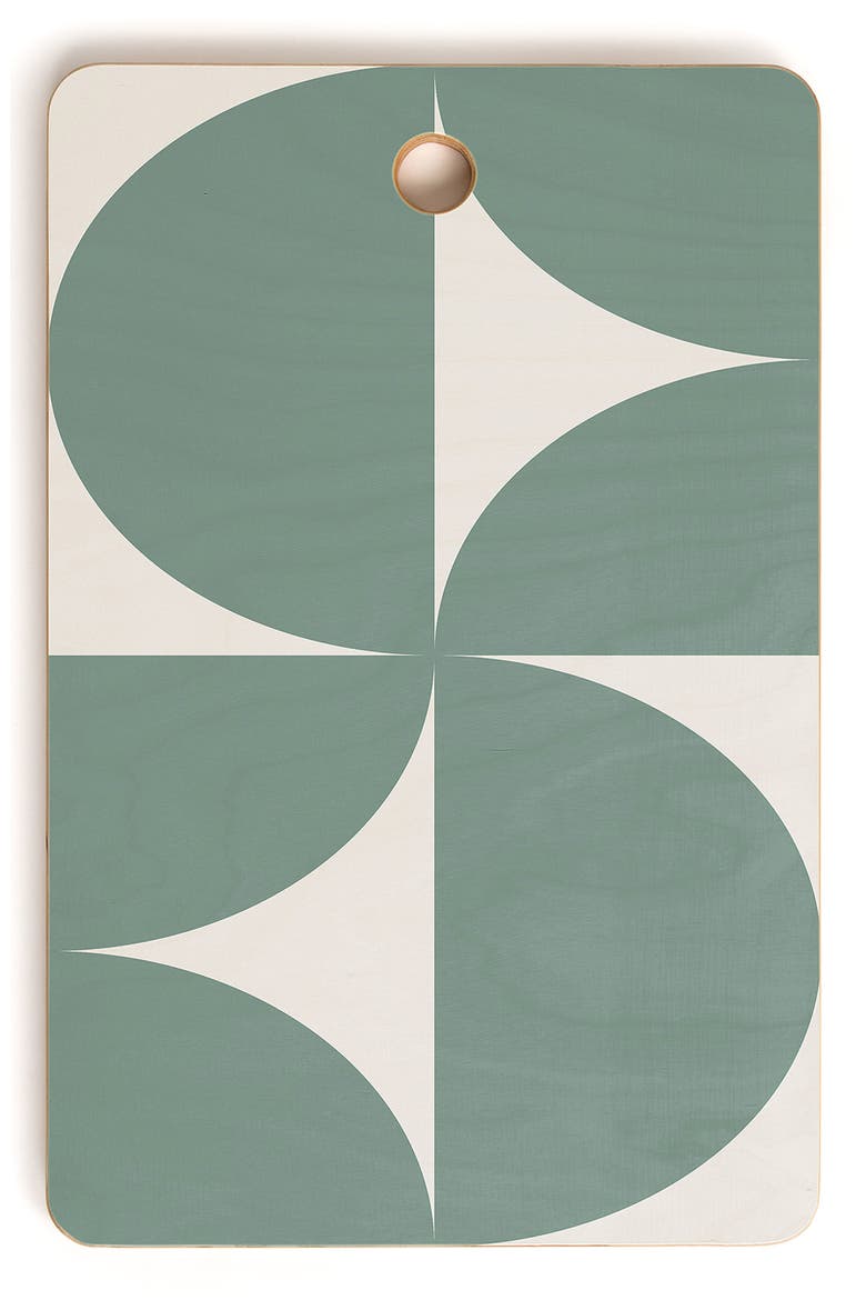 Bold Minimalism CXII Bamboo Cutting Board, Main, color, GREEN