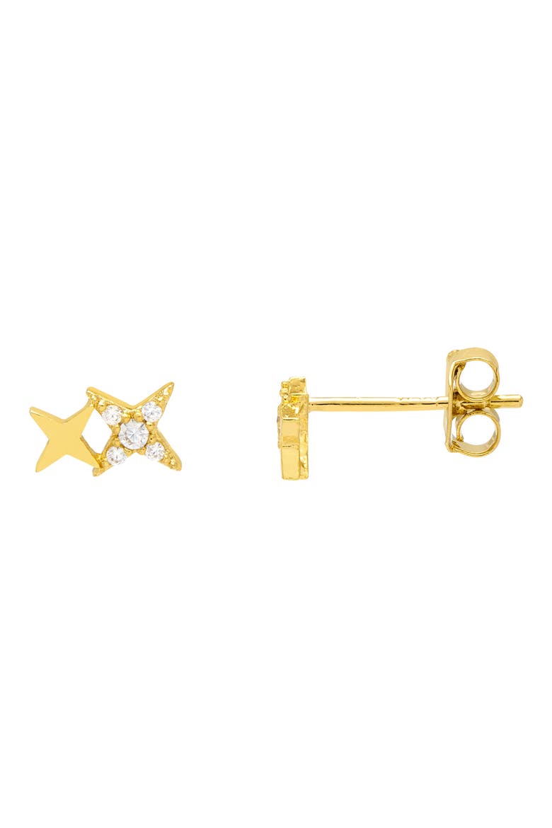 Duo Star Stud Earrings, Main, color, GOLD