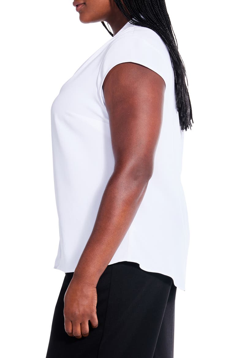 Day to Night Cap Sleeve Top, Alternate, color, PAPER WHITE