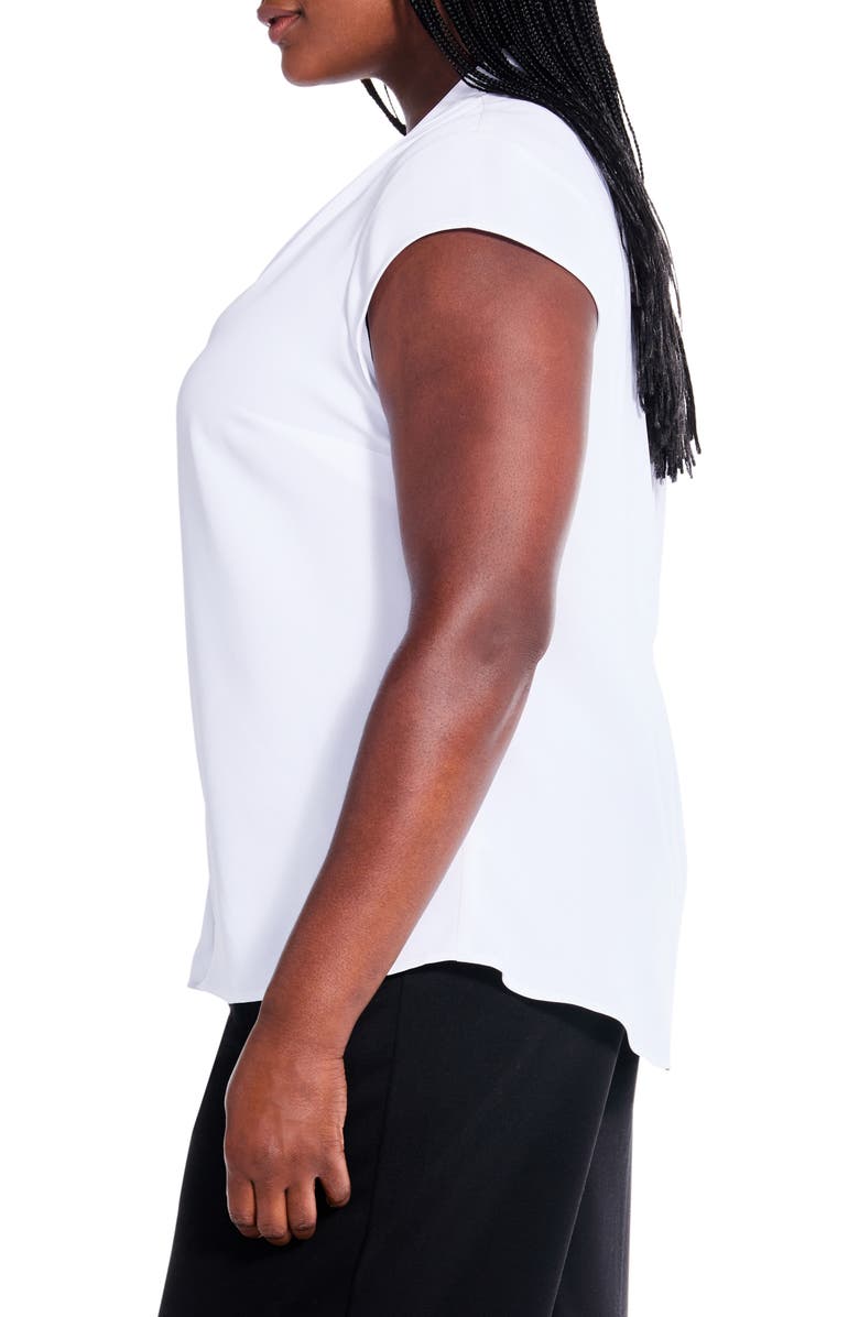 NIC+ZOE Day to Night Cap Sleeve Top, Alternate, color, Paper White
