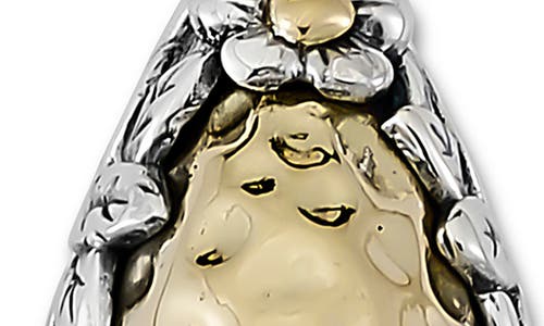 Samuel B. 18k & Silver Hammered Floral Pendant In Silver And Gold
