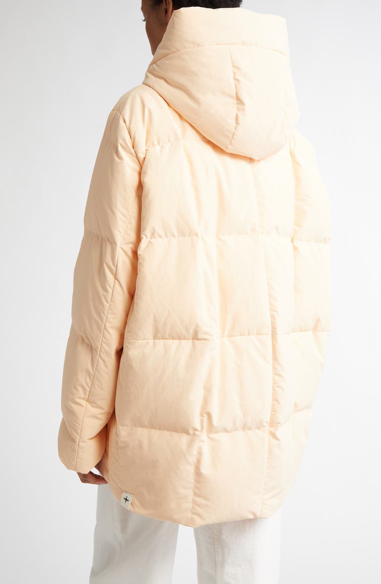 Jil Sander Quilted Recycled Down Jacket with Hood, Alternate, color, English Rose