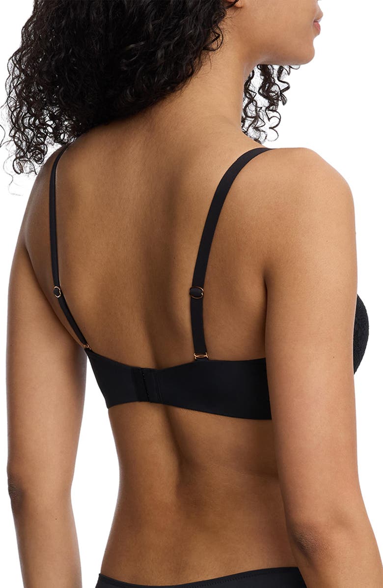 Skarlett Blue Minx Balconette Padded Underwire T-shirt Bra, Alternate, color, Black