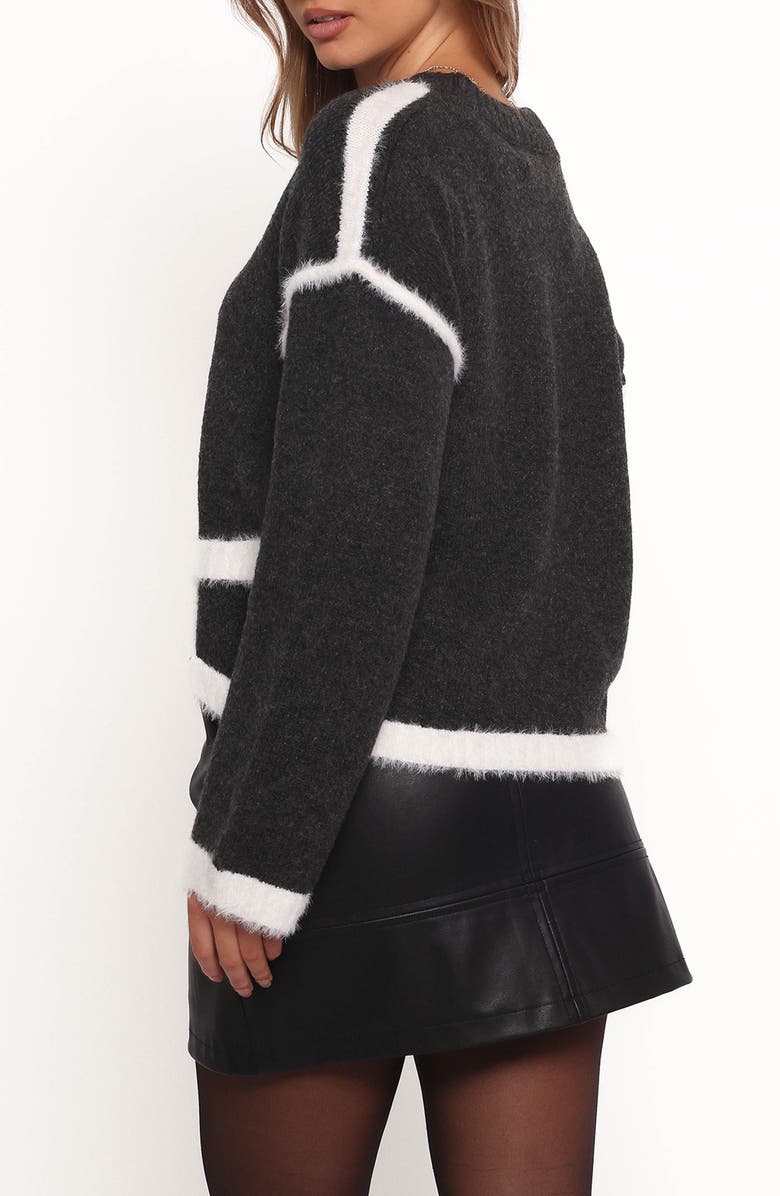 Petal & Pup Ares Crossover Hem Sweater, Alternate, color, Black