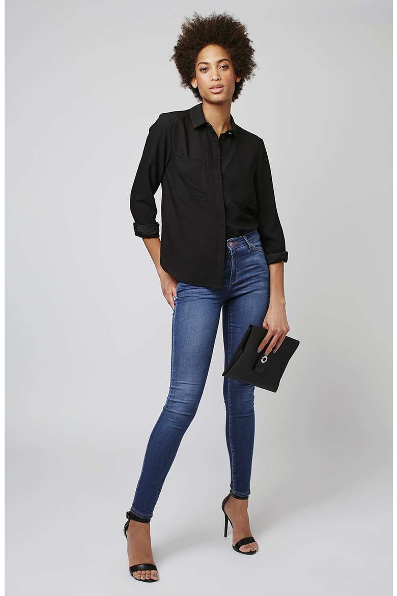 'Leigh' Ankle Skinny Jeans, Alternate, color, BLUE