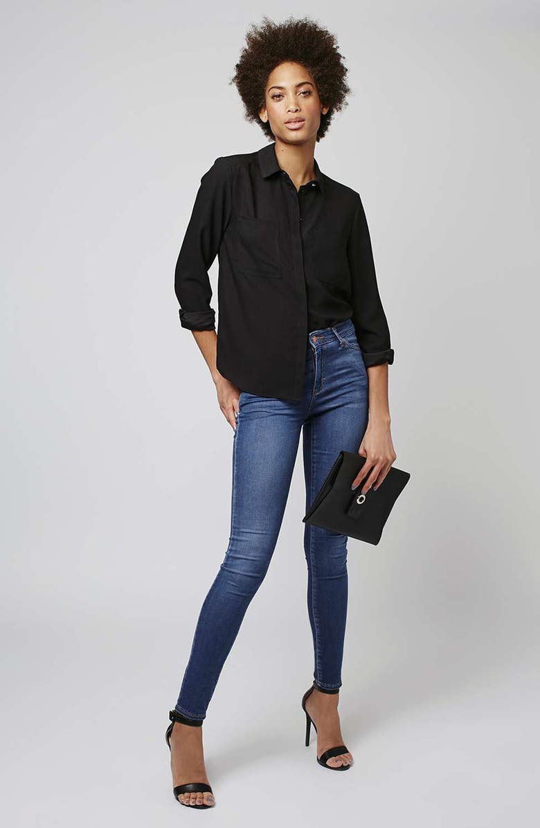 Topshop 'Leigh' Ankle Skinny Jeans, Alternate, color,