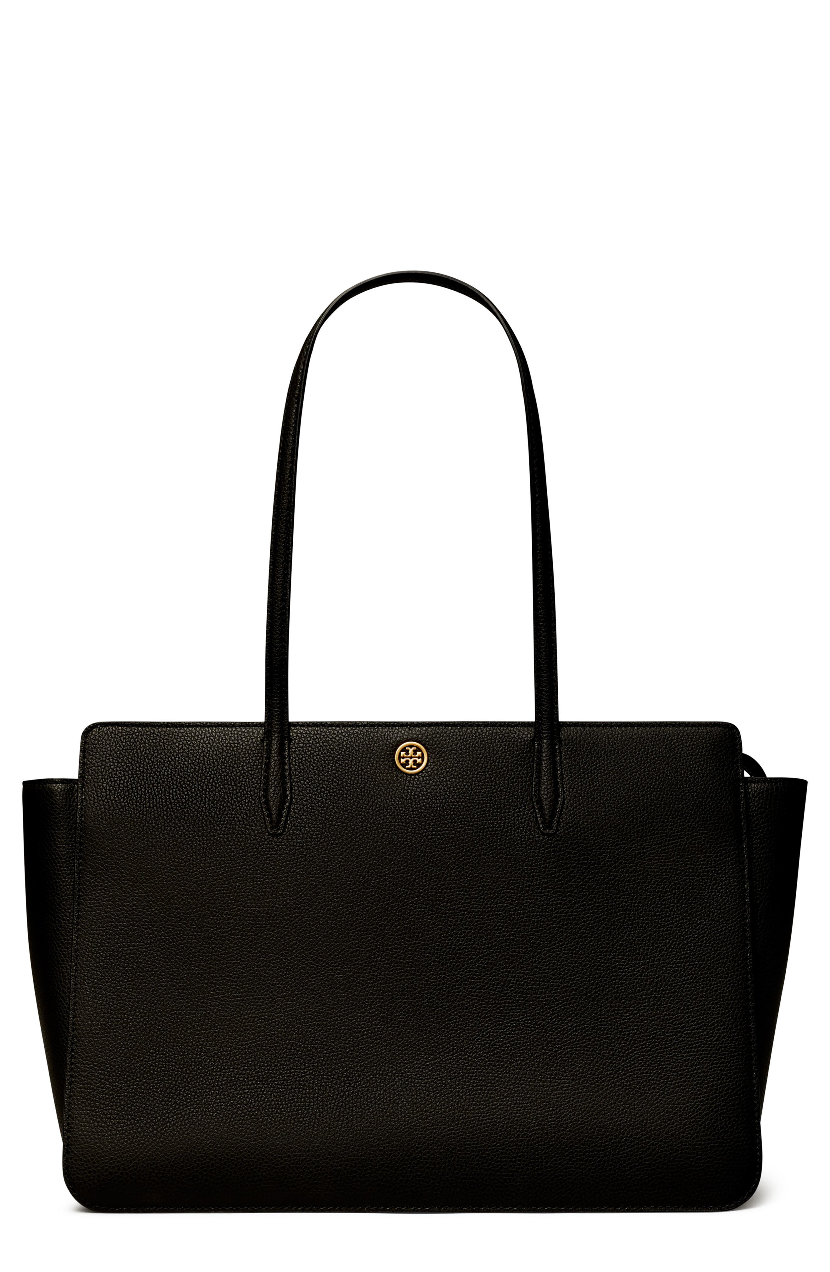 Tory Burch Robinson Leather Tote, Main, color, 