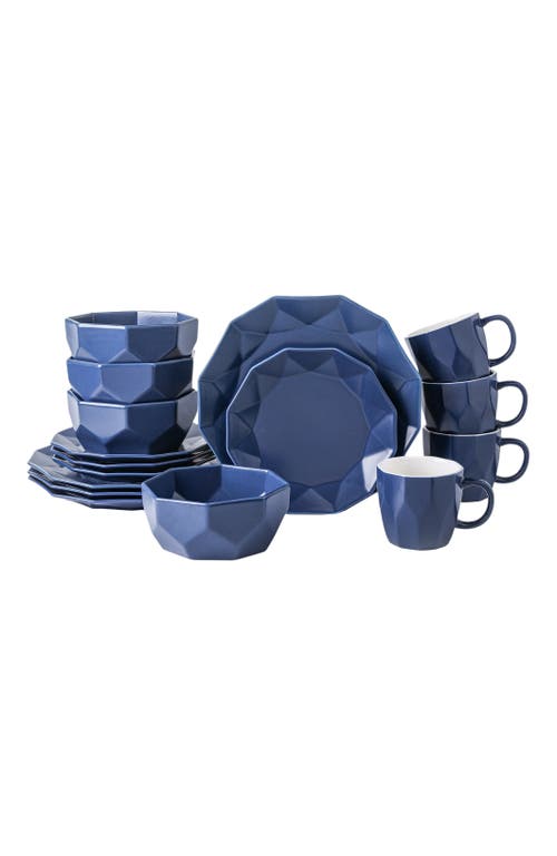 Stone Lain Jamie Porcelain 16-piece Dinnerware Set In Blue