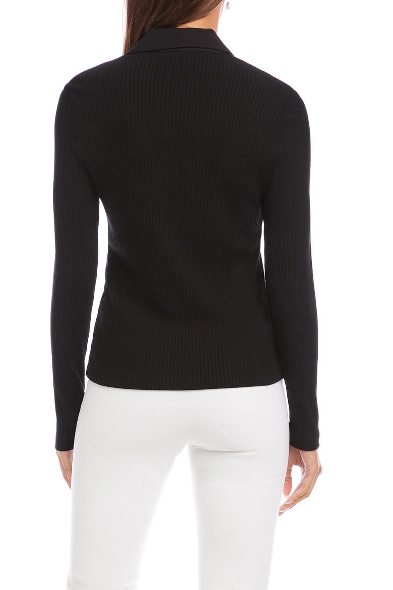 Button-Up Rib Top, Alternate, color, BLACK