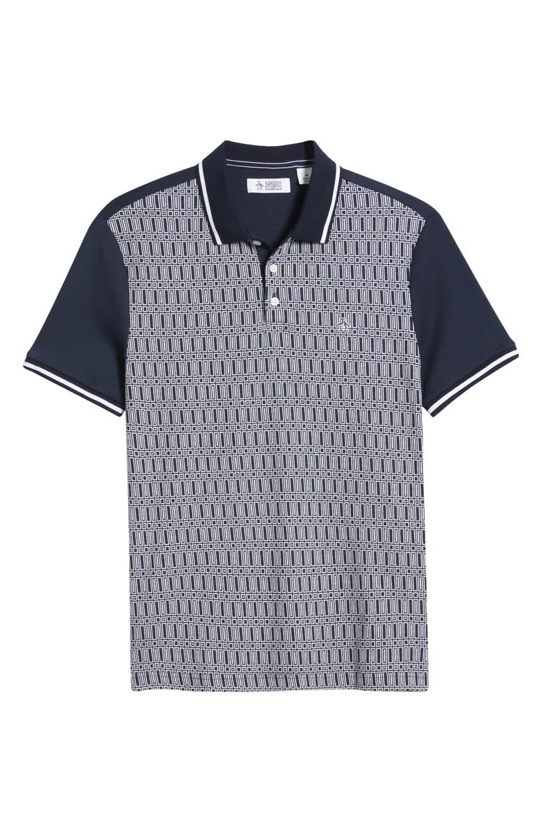 Original Penguin Geo Jacquard Cotton Polo, Alternate, color,