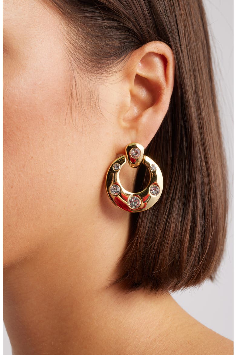 Northern Lights Knocker Drop Earrings, Alternate, color, GOLD