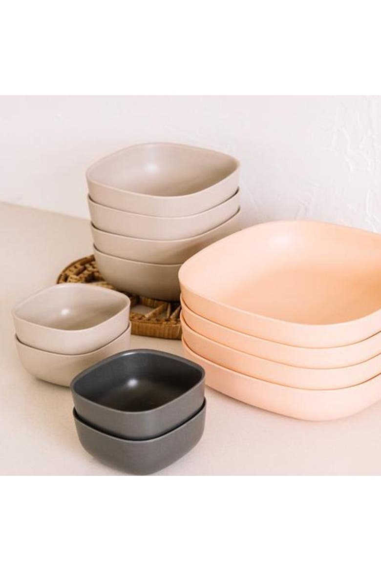 Square Cereal Bowl - Set of 4, Alternate, color, Stone