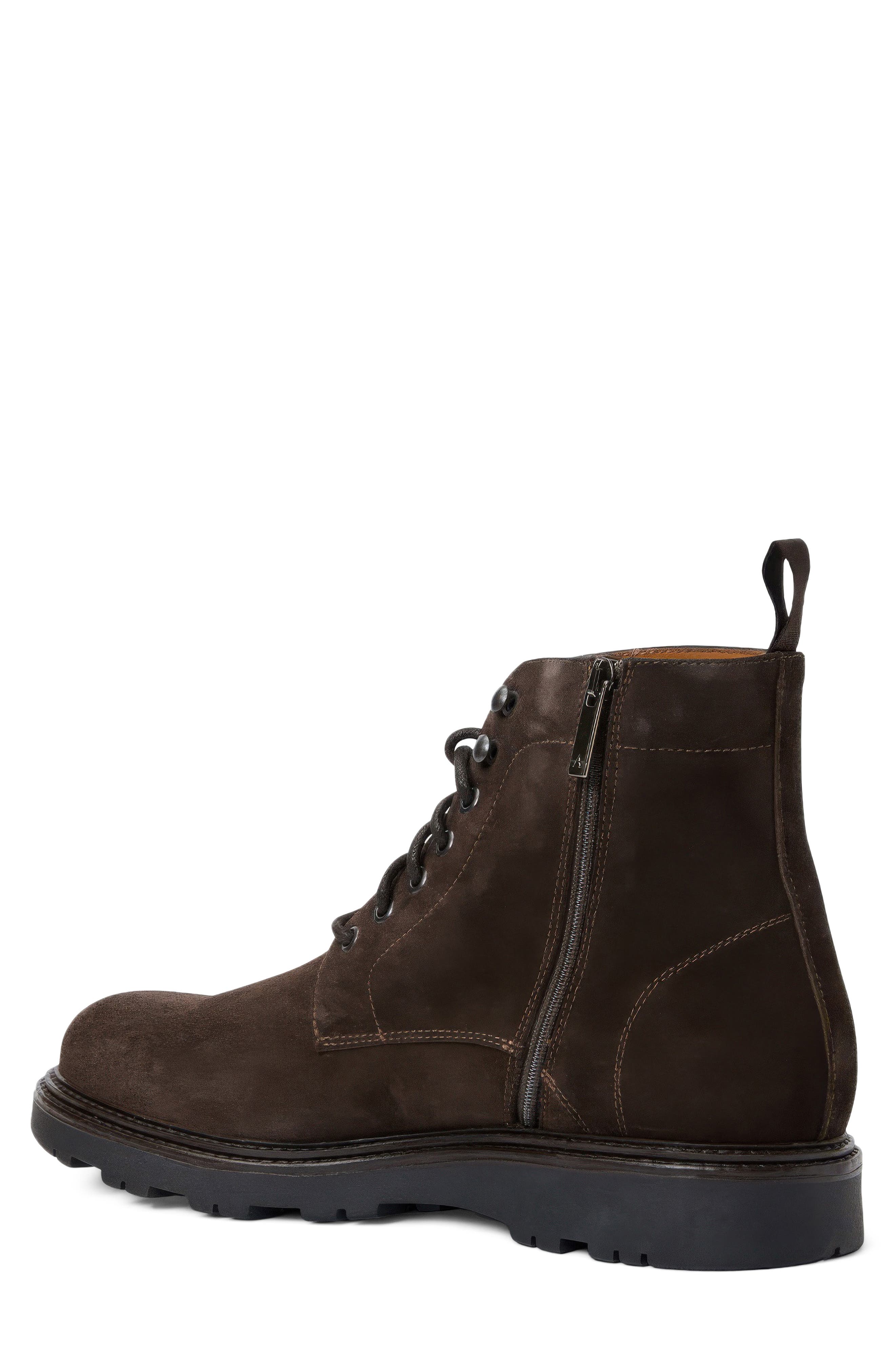 Agostino Weatherproof Combat Boot, Alternate, color, DARK BROWN SUEDE