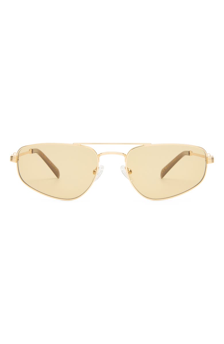 LUV LOU The Harvey 58mm Cat Eye Sunglasses, Main, color, Gold