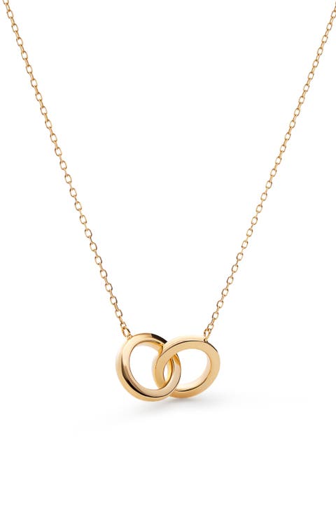 Solid Yellow Gold - Duo Links Necklace