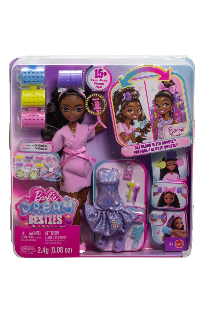 Barbie Dream Besties<sup>™</sup> Get Ready with Me<sup>™</sup> Barbie<sup>®</sup> Brooklyn Doll Playset, Main, color,