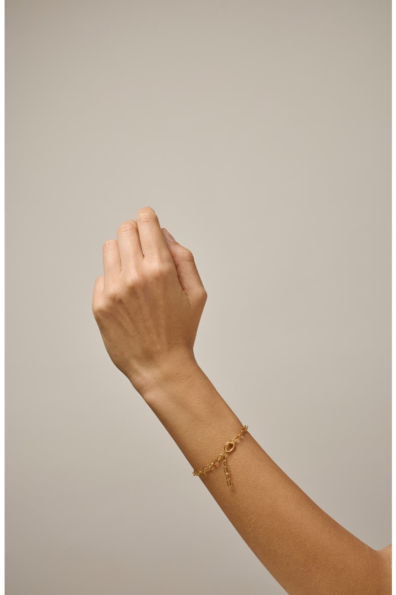 Medium Charm Bracelet, Alternate, color, Gold