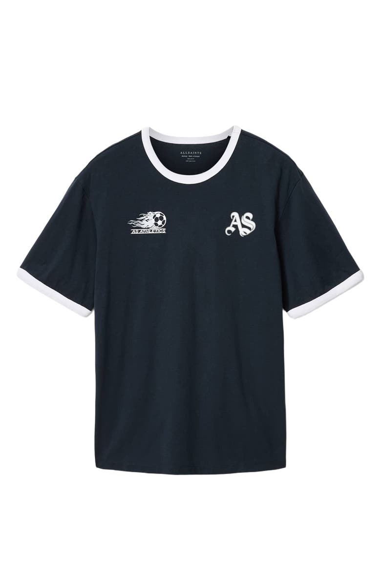 AllSaints Bleus Cotton T-Shirt, Main, color, Navy Blue